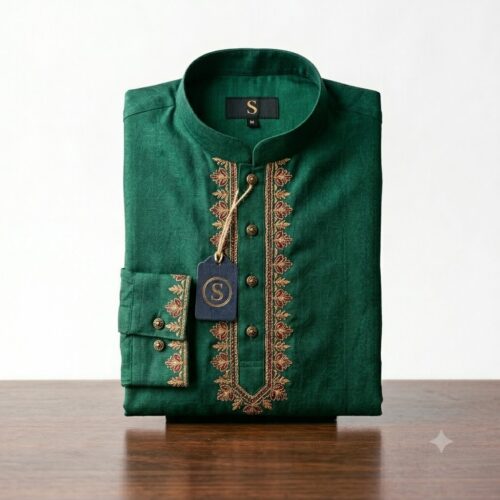 Runcati Mens Kaftan Thobe Button Down
